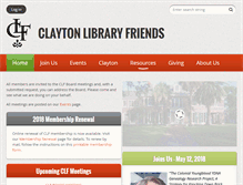 Tablet Screenshot of claytonlibraryfriends.org